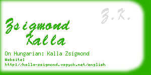 zsigmond kalla business card